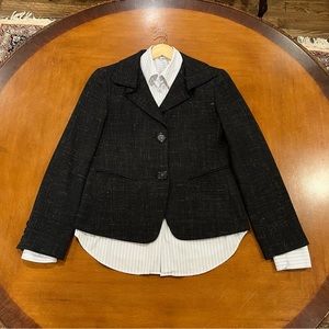 Lafayette 148 New York Two-Piece Virgin Wool Blend Suit Black Size 4